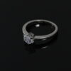 Silver Crown Solitaire Rings