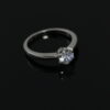 Silver Crown Solitaire Rings