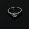 Silver Crown Solitaire Rings