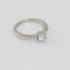 Silver Crown Solitaire Rings