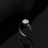 Silver Gradient Solitaire Rings