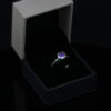 Silver Gradient Solitaire Rings